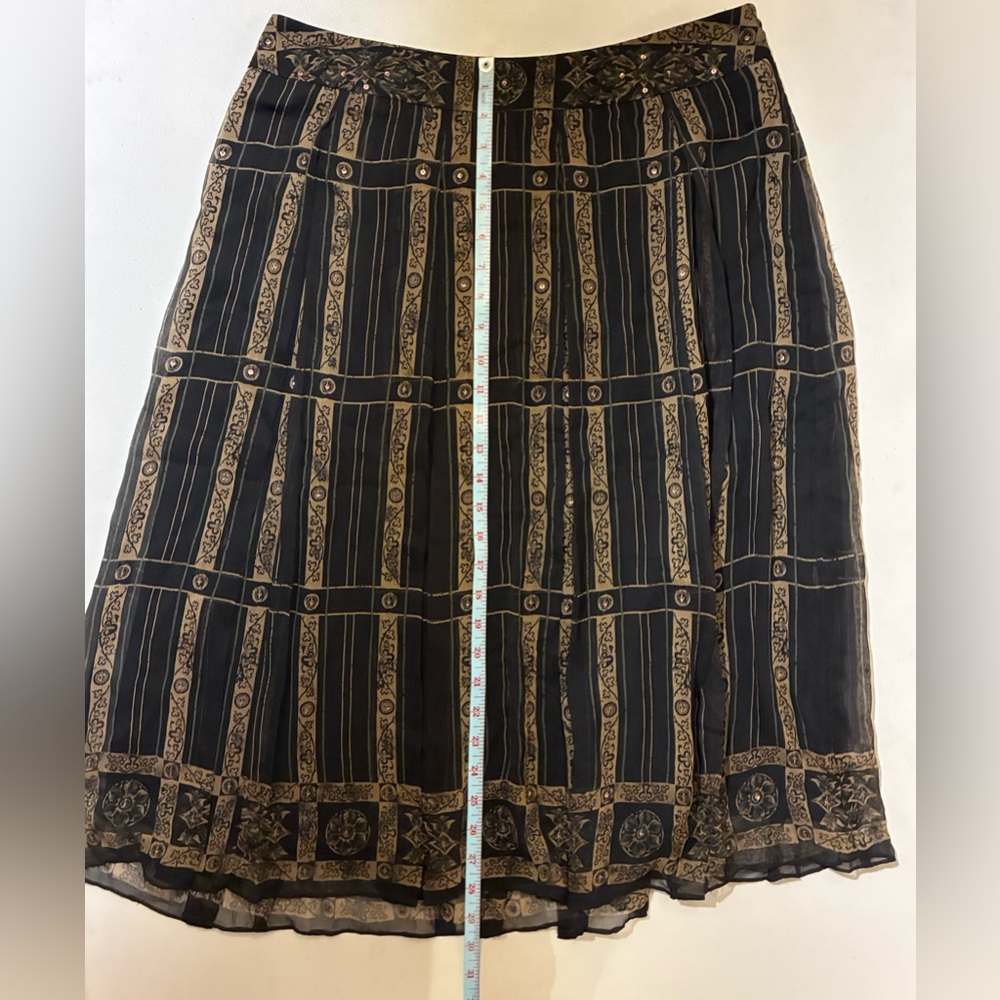 ALFANI Black, Gold, & Multicolor Flowy Skirt - Size: 12 - Picture 5 of 5